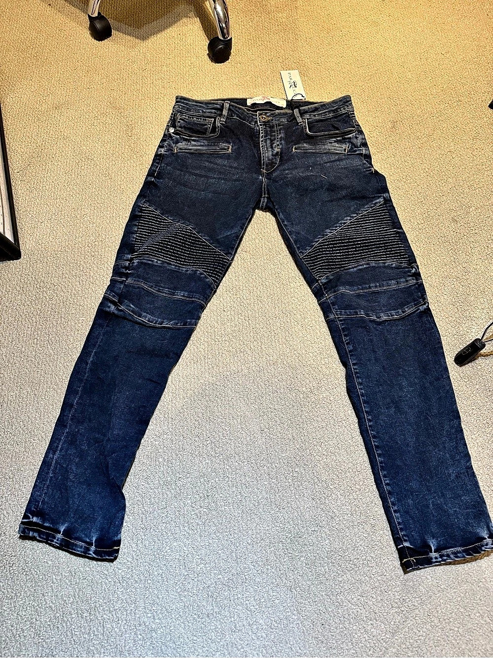Parasuco Mike Moto Slim Fit Jeans Blue Waist 36 new W/tags